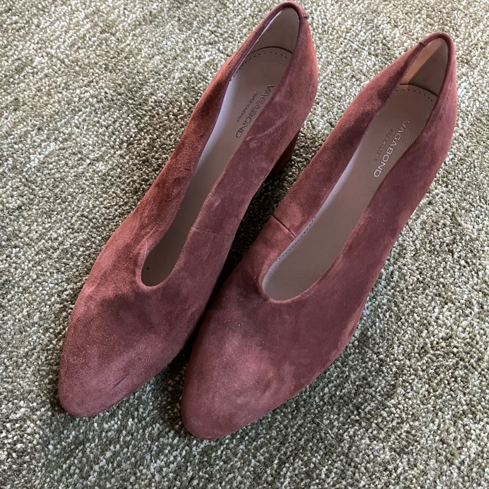 Vagabond Women's Suede Flats - Burgundy